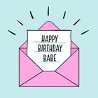 roze envelop happy birthday babe